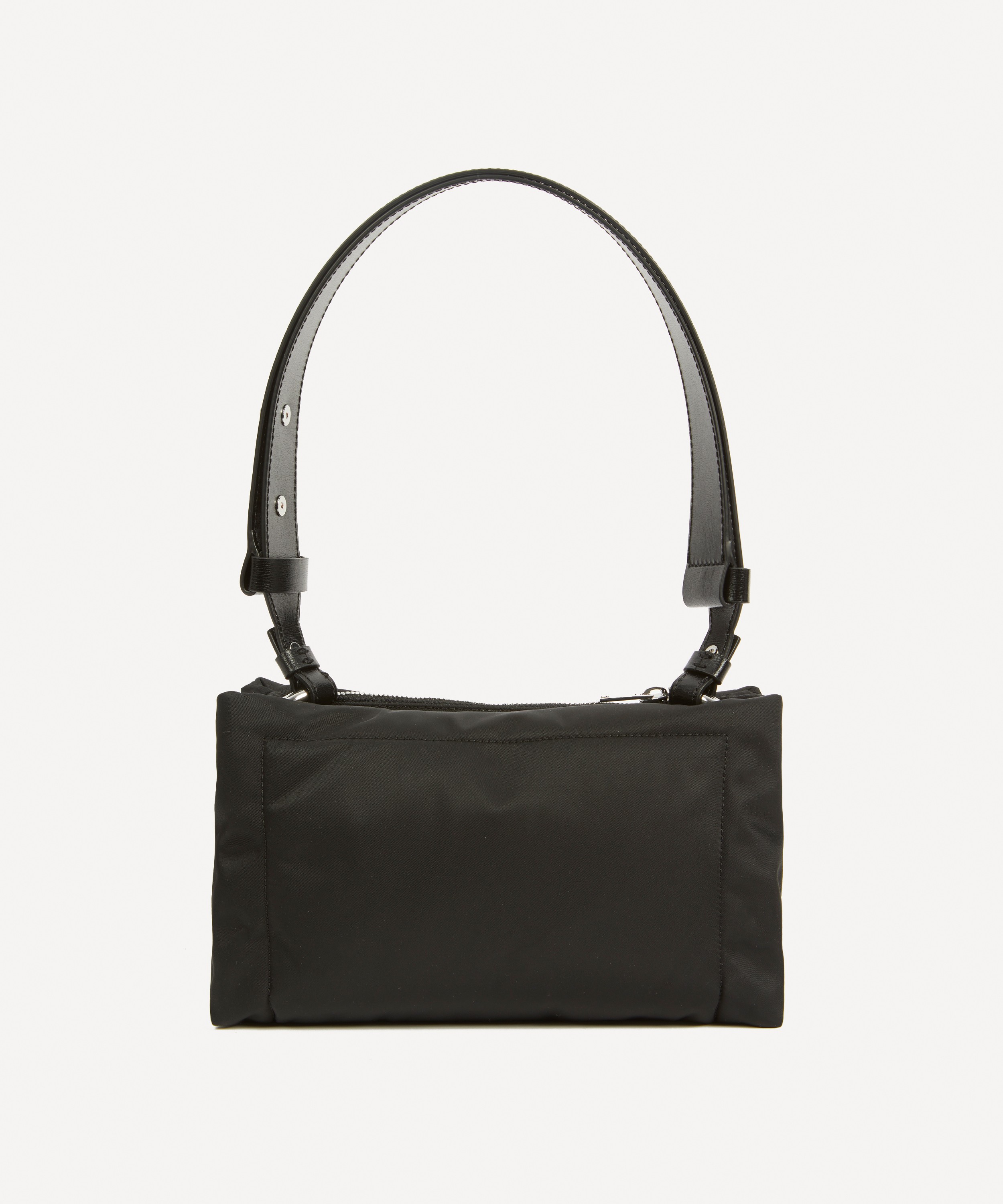 Prada Crossbody Bag Small Black in Nylon with Silver-tone - GB