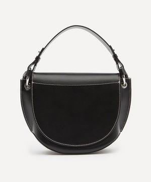 Ganni - Recycled Leather Cross-Body Saddle Bag image number 3