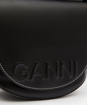 Ganni - Recycled Leather Cross-Body Saddle Bag image number 4