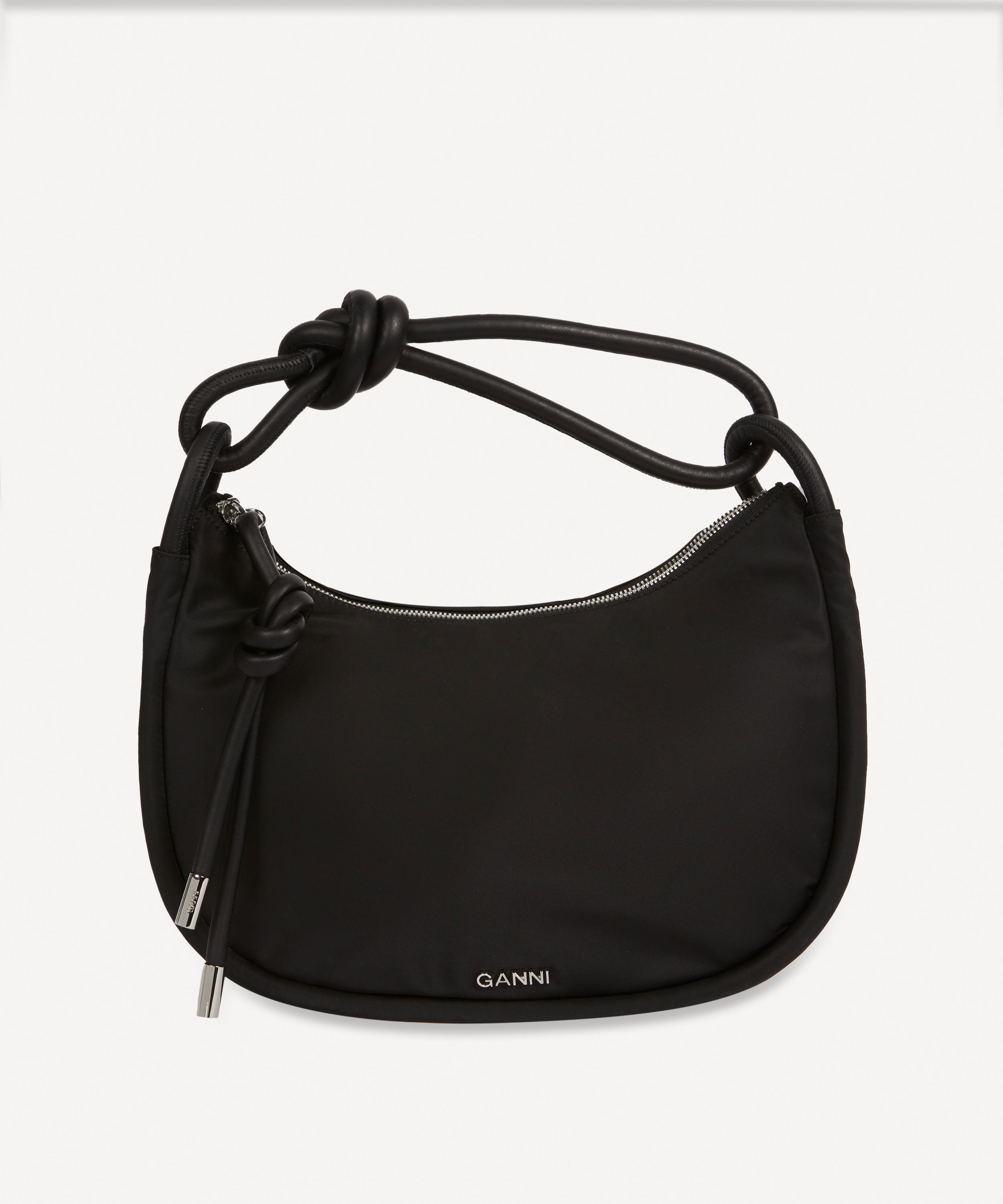 Ganni - Recycled Tech Fabric Knot Hobo Bag image number 0