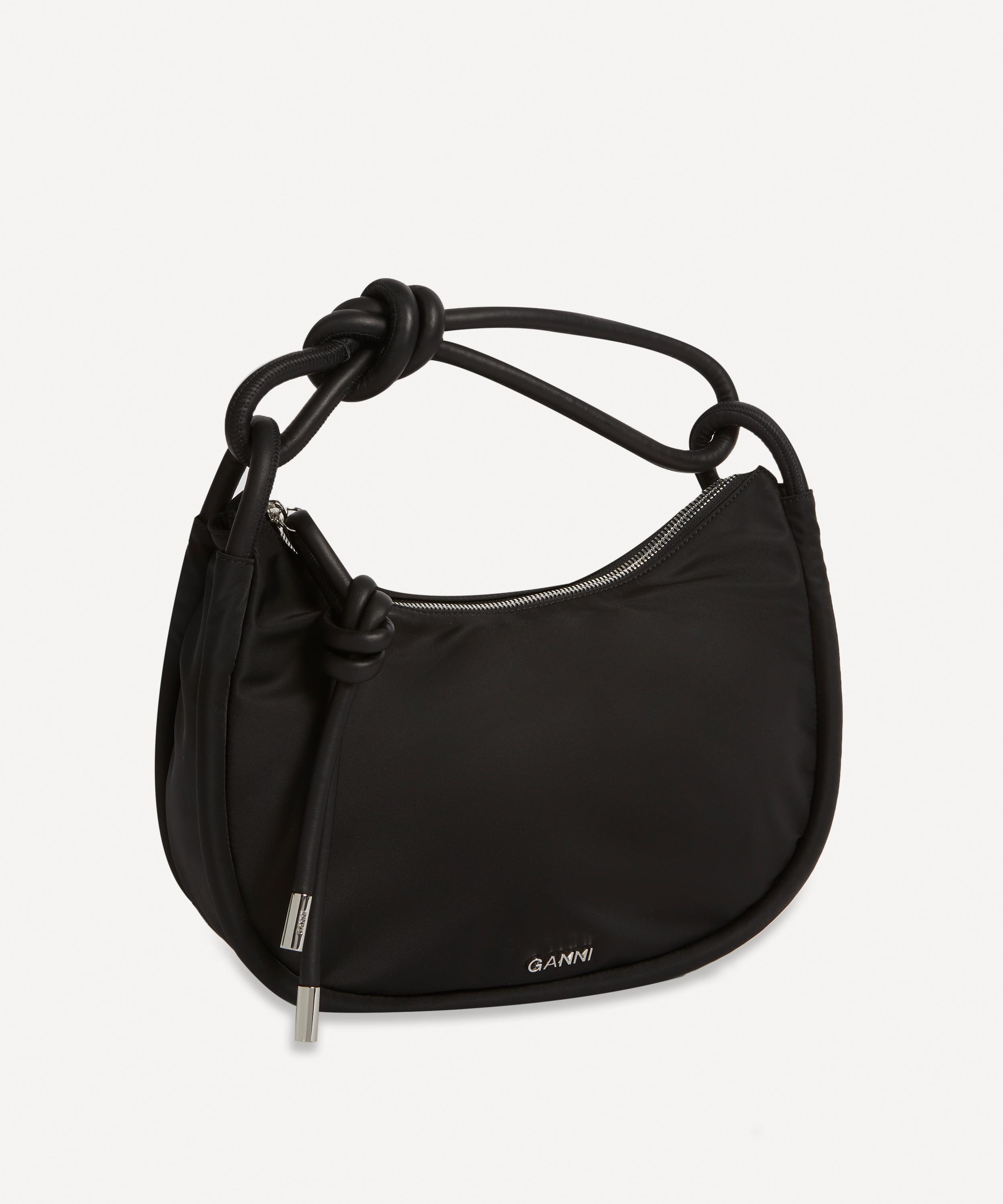 Ganni - Recycled Tech Fabric Knot Hobo Bag image number 3