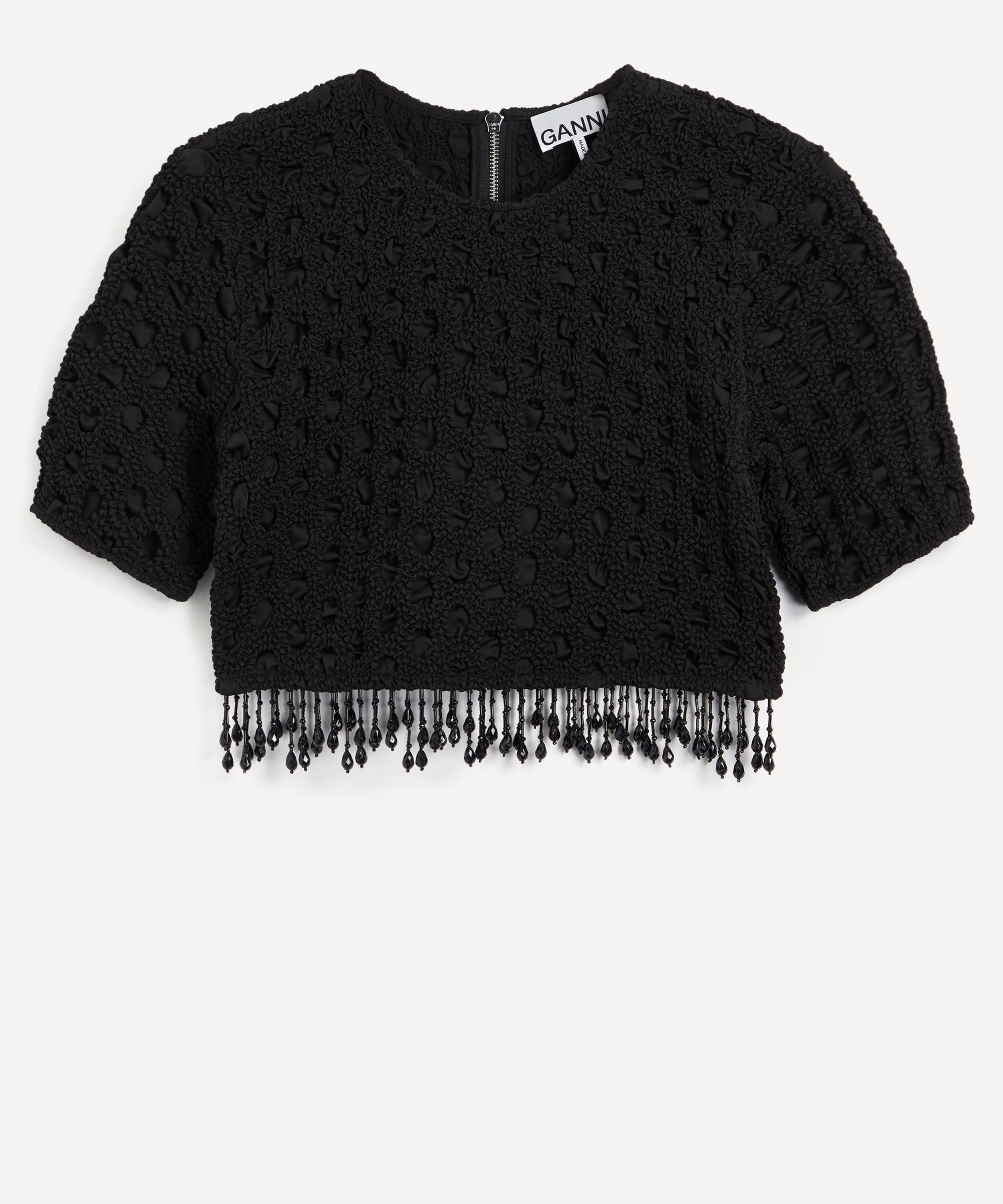 Ganni - Beaded Cropped Top image number 0
