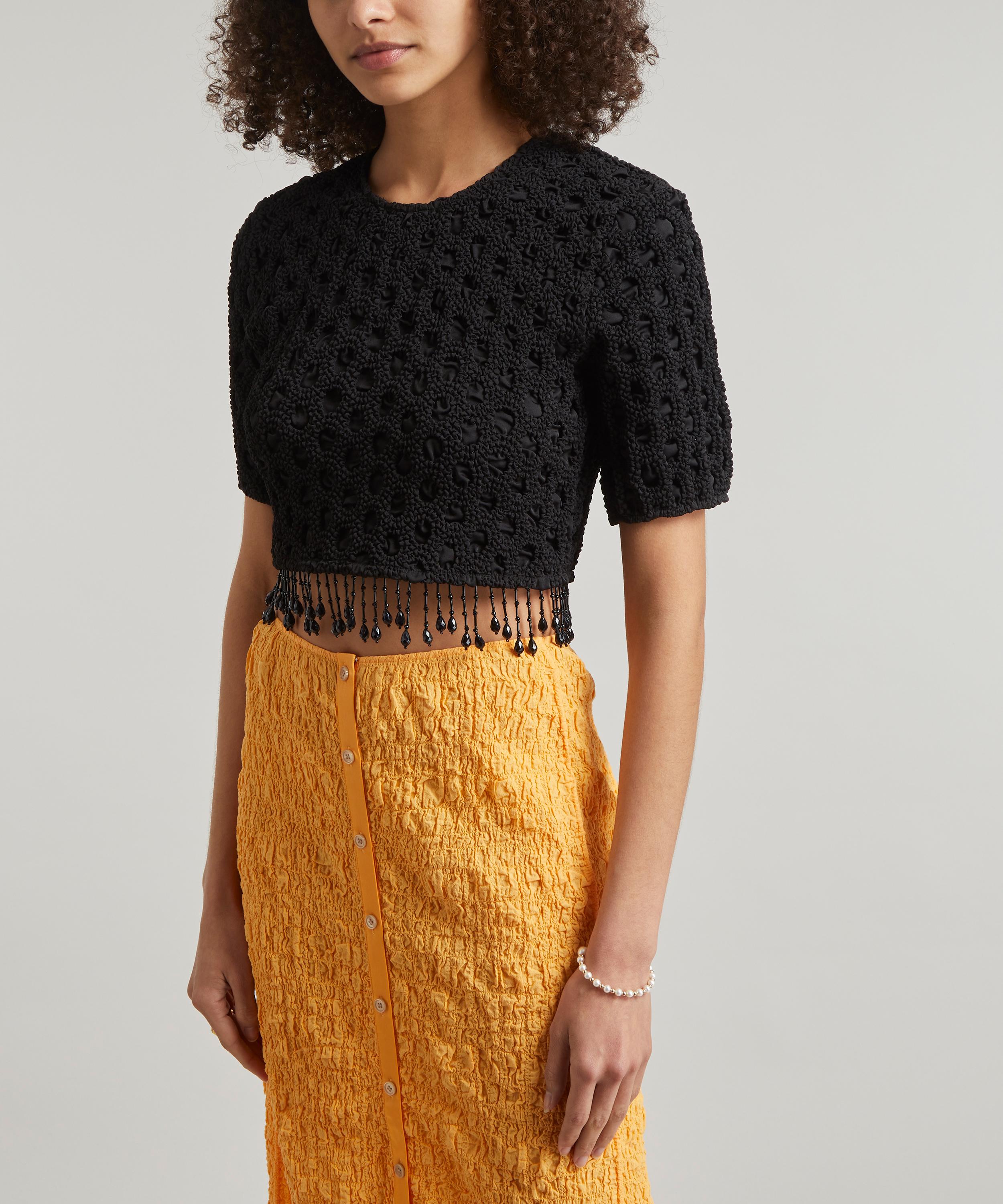 Ganni - Beaded Cropped Top image number 1