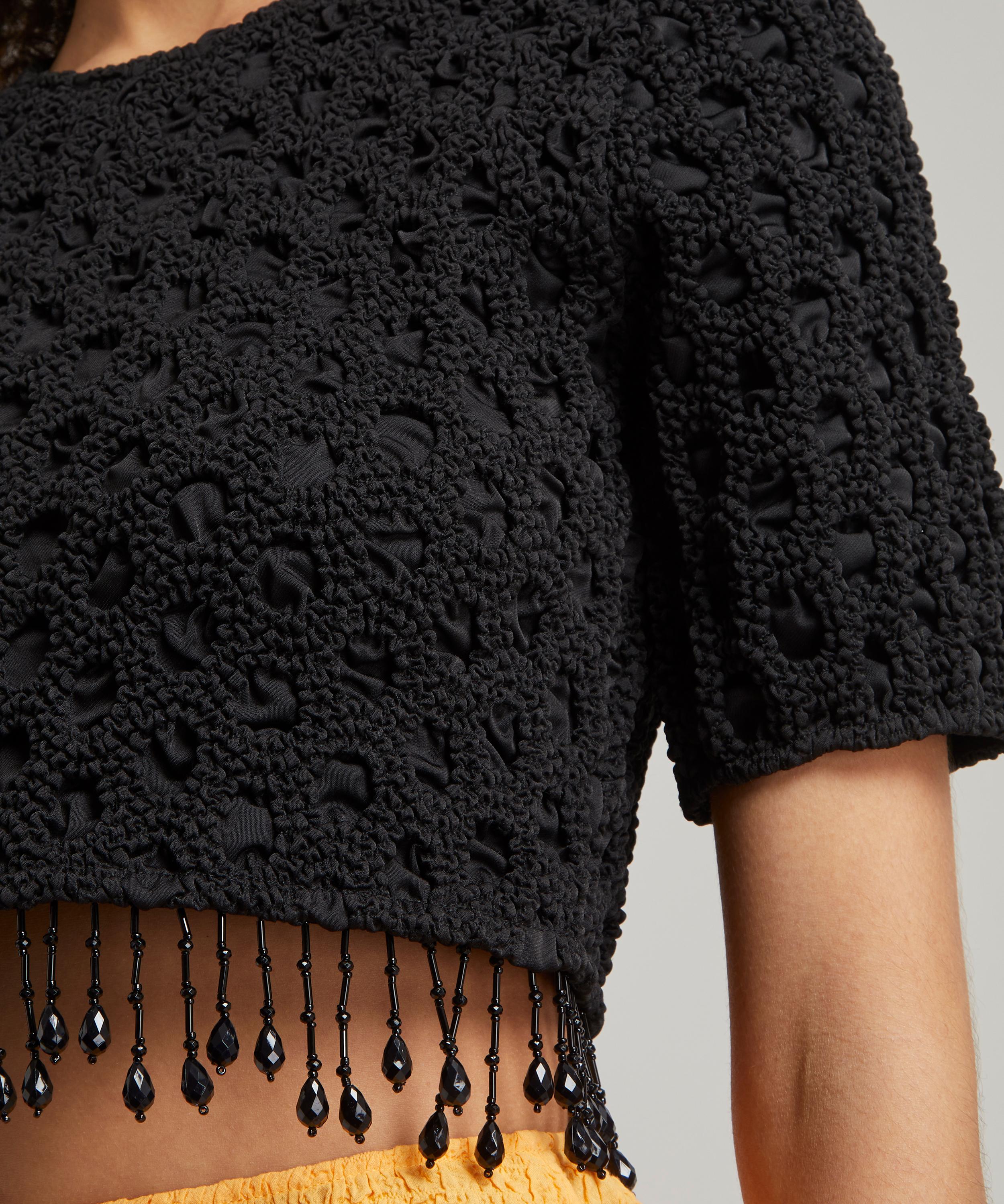 Ganni Beaded Cropped Top