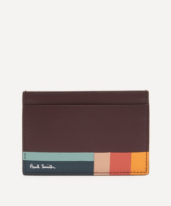 Paul Smith - Multi-Stripe Leather Card Holder image number null