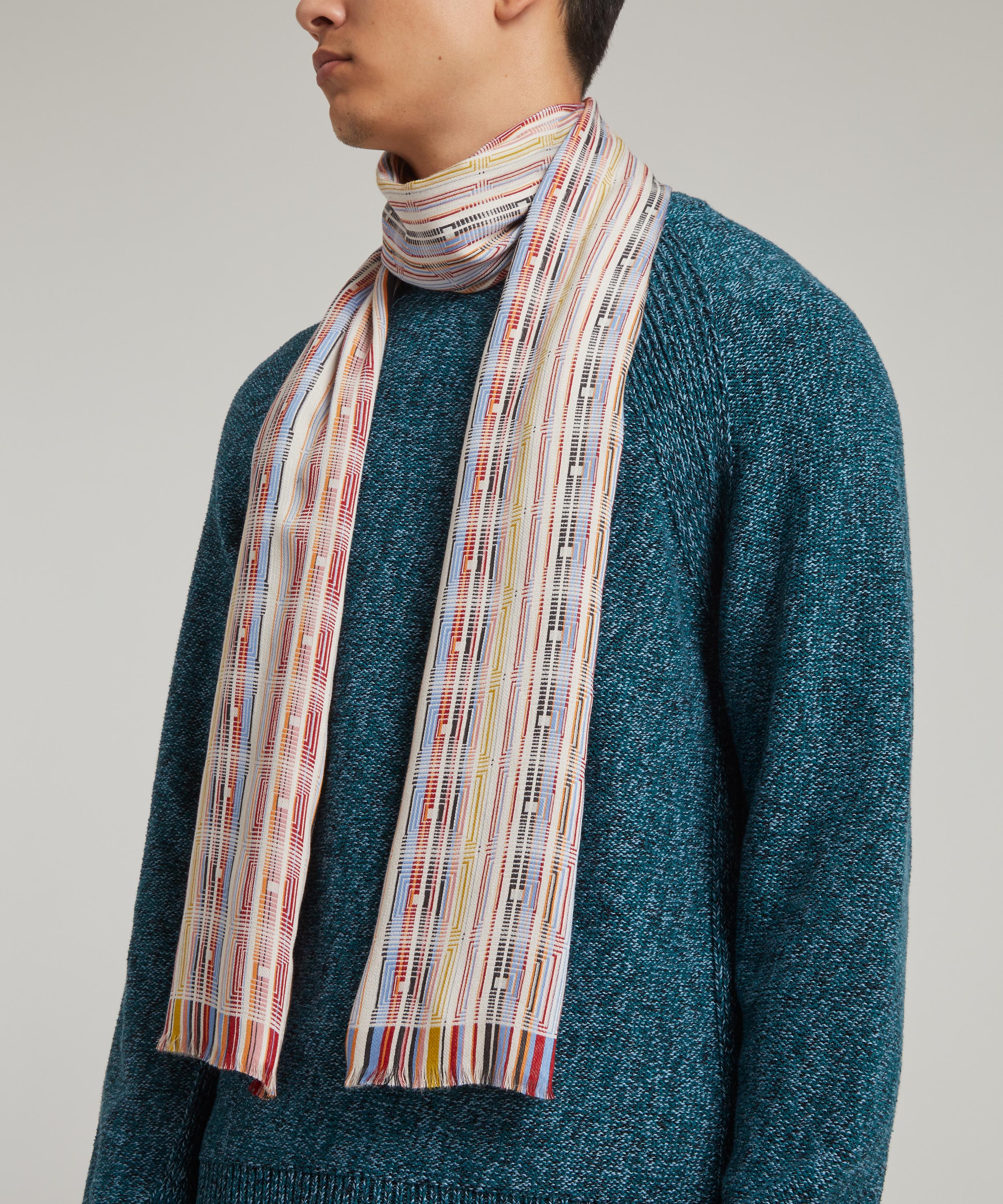 Paul Smith - Geo Jacquard Silk-Blend Scarf image number 1