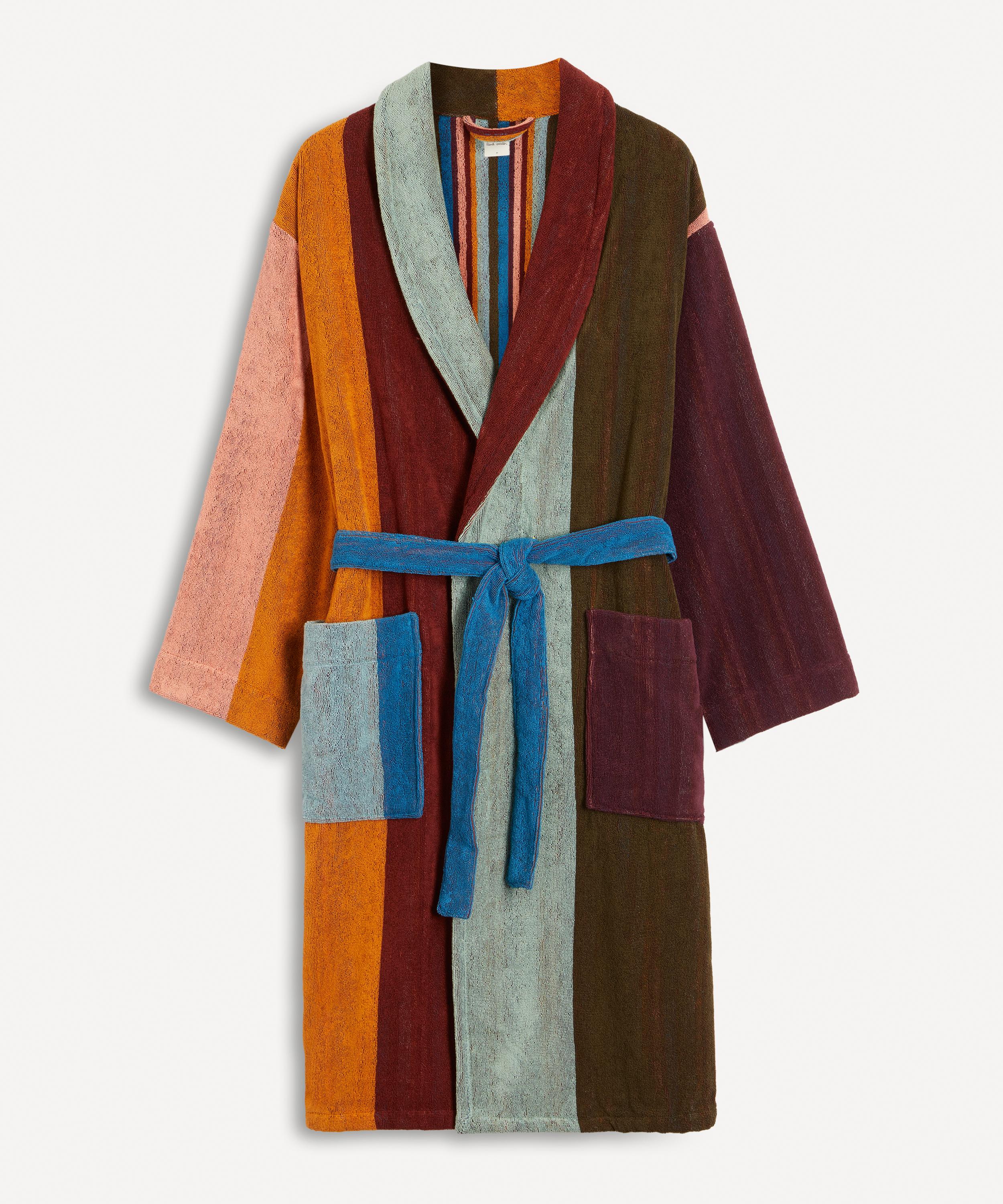 Striped Organic Cotton-Terry Robe