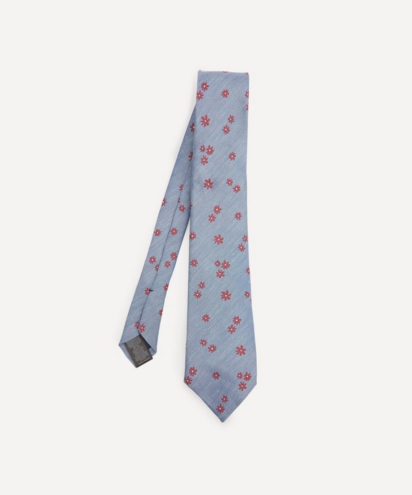 Paul Smith - Floral Silk-Linen Tie image number null