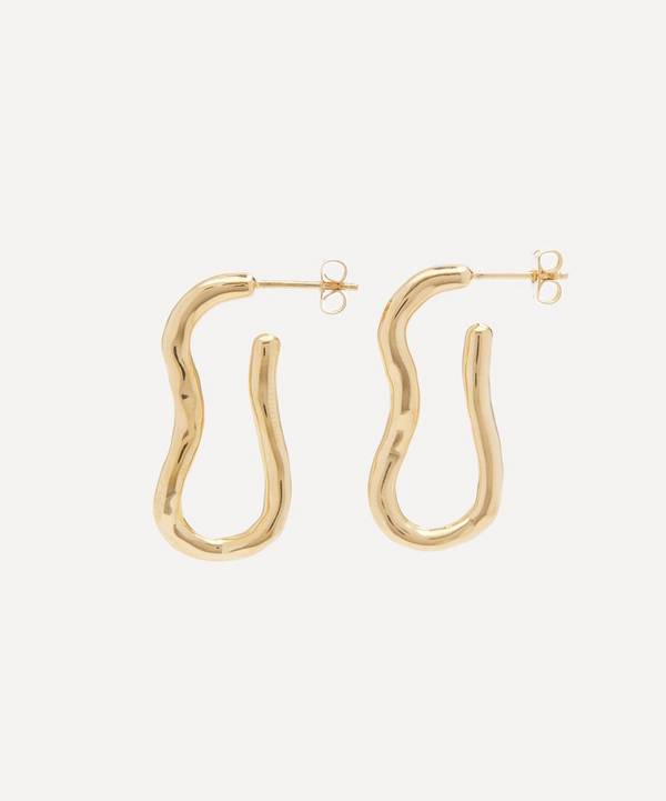 Missoma - 18ct Gold-Plated Molten Ovate Hoop Earrings image number 0