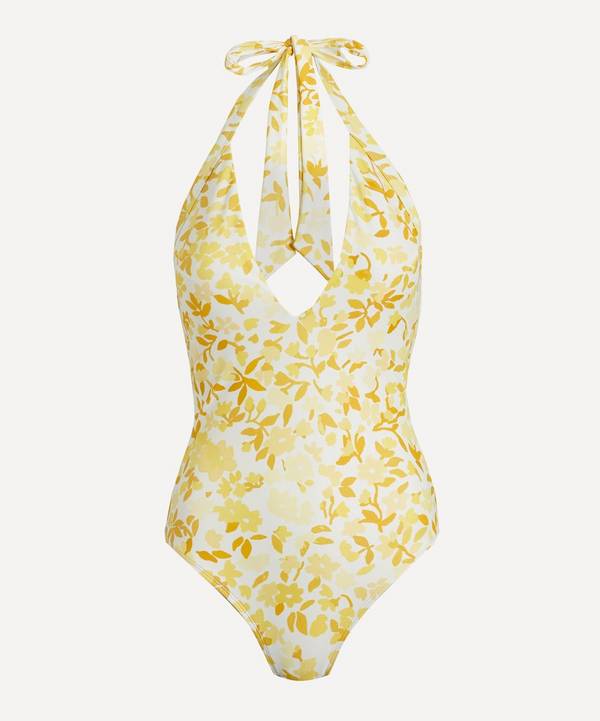 peony - Daffodil Halter-Neck Swimsuit