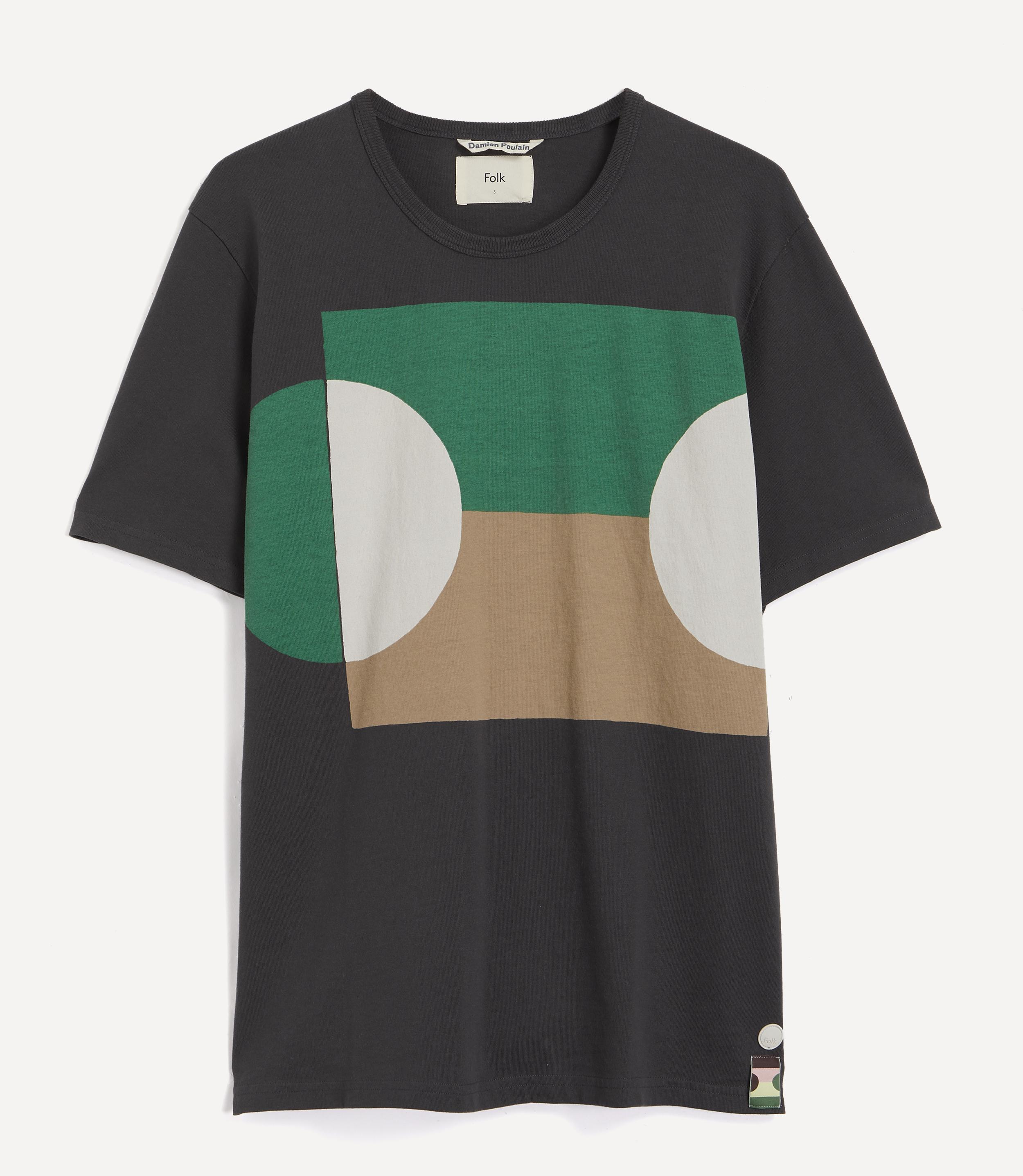 Folk - Natural Charcoal Graphic T-Shirt image number 0