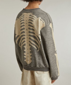 Kapital - Grandrelle Fleece Knit Big Crew Bone Sweatshirt image number 3