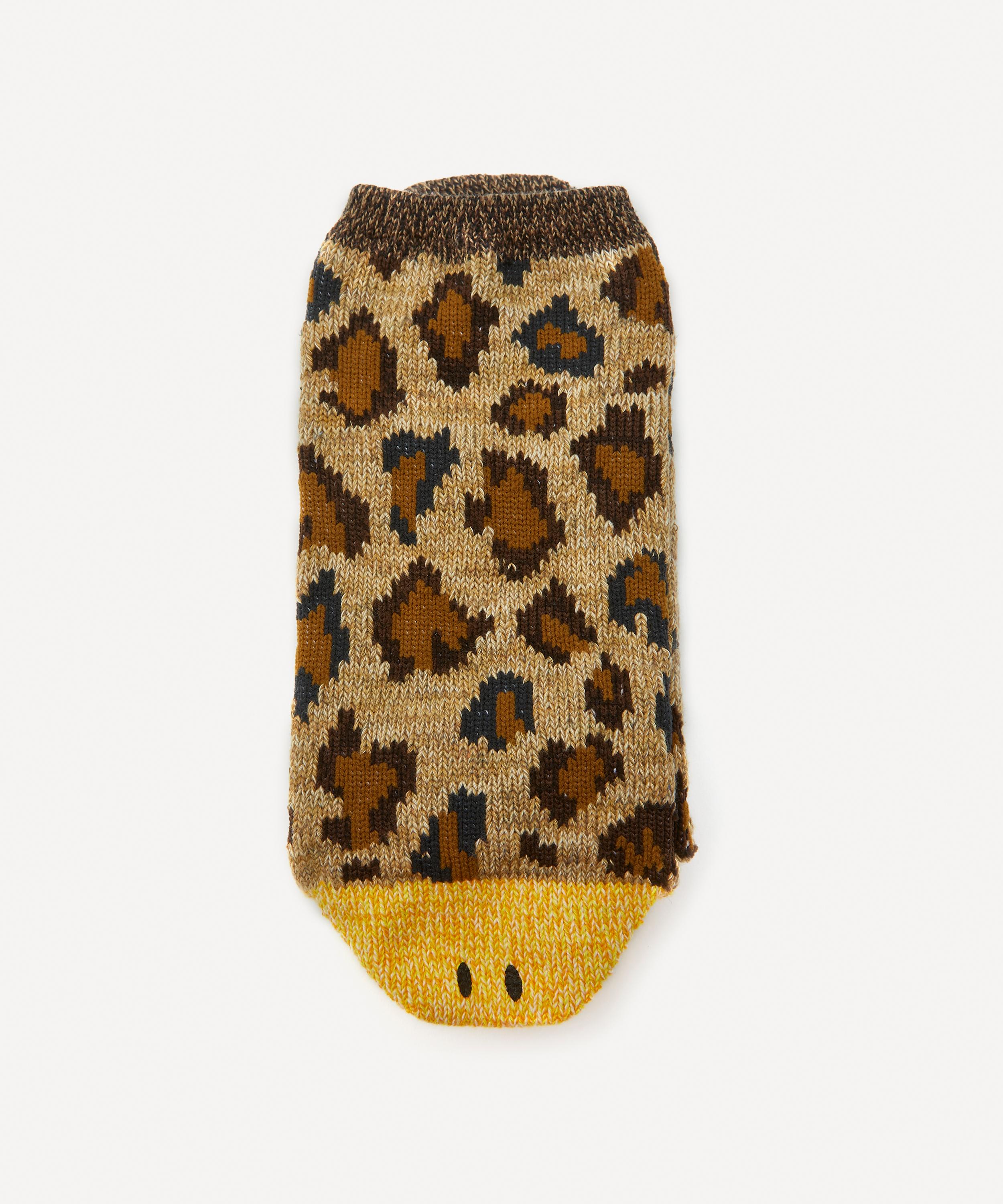 Leopard Smilie Socks - Green | KAPITAL | Peggs & Son.