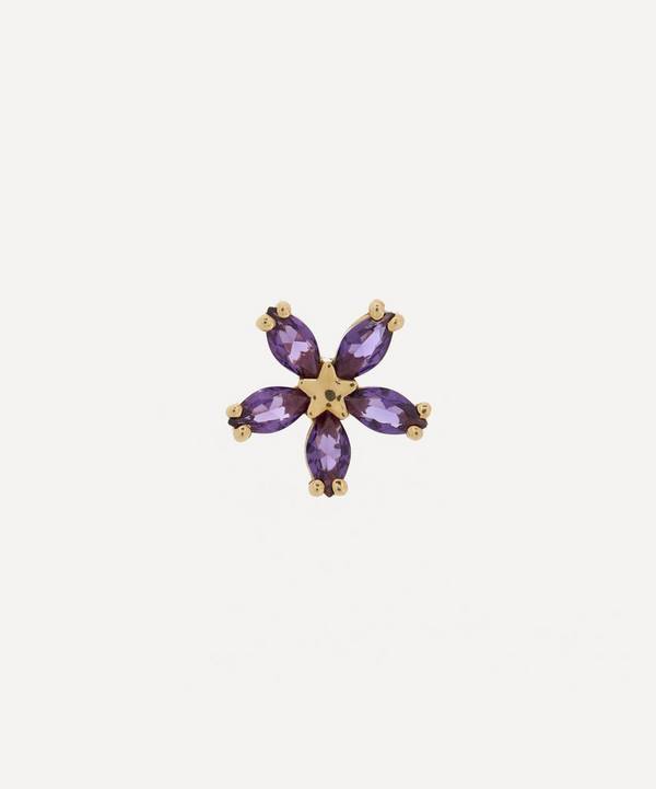 Liberty - 9ct Gold Bloomy Amethyst Single Stud Earring image number 0