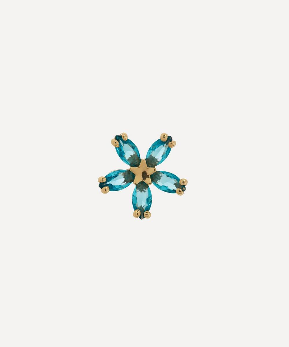Liberty - 9ct Gold Bloomy Paraiba Single Stud Earring