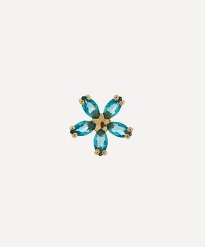9ct Gold Bloomy Paraiba Single Stud Earring