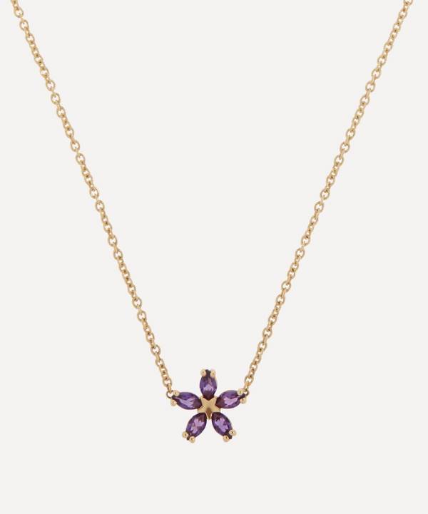 Liberty - 9ct Gold Bloomy Amethyst Pendant Necklace