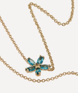 Liberty - 9ct Gold Bloomy Paraiba Pendant Necklace image number 3