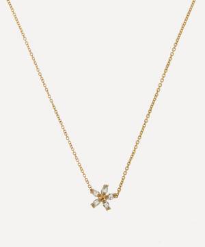 9ct Gold Bloomy Aqua Pendant Necklace