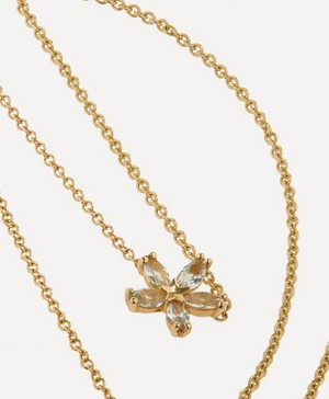 Liberty - 9ct Gold Bloomy Aqua Pendant Necklace image number 3