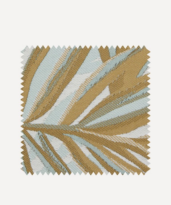 Liberty Interiors - Outdoor Fabric Swatch – Chile Palm Lovell Jacquard in Pewter image number null
