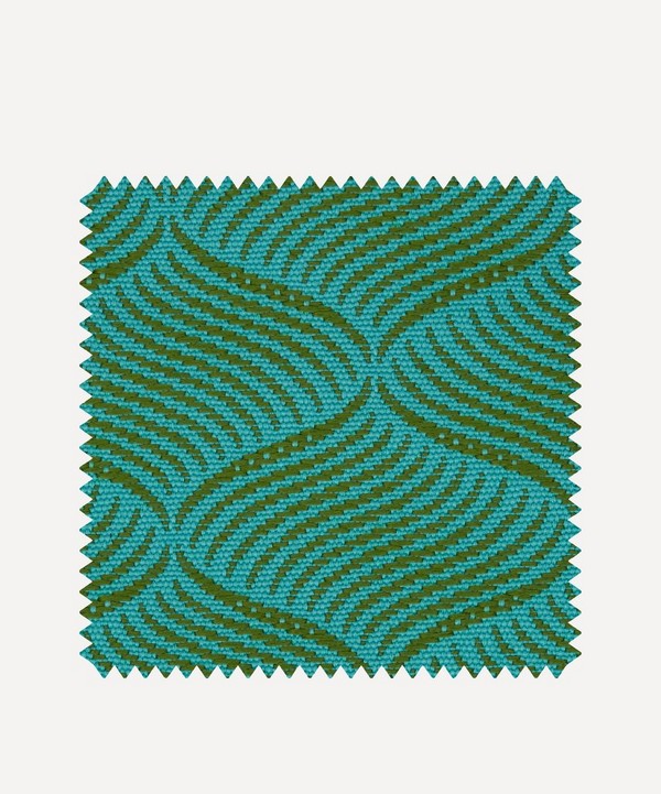 Liberty Interiors - Outdoor Fabric Swatch – Palazzo Westbrook in Aqua image number null
