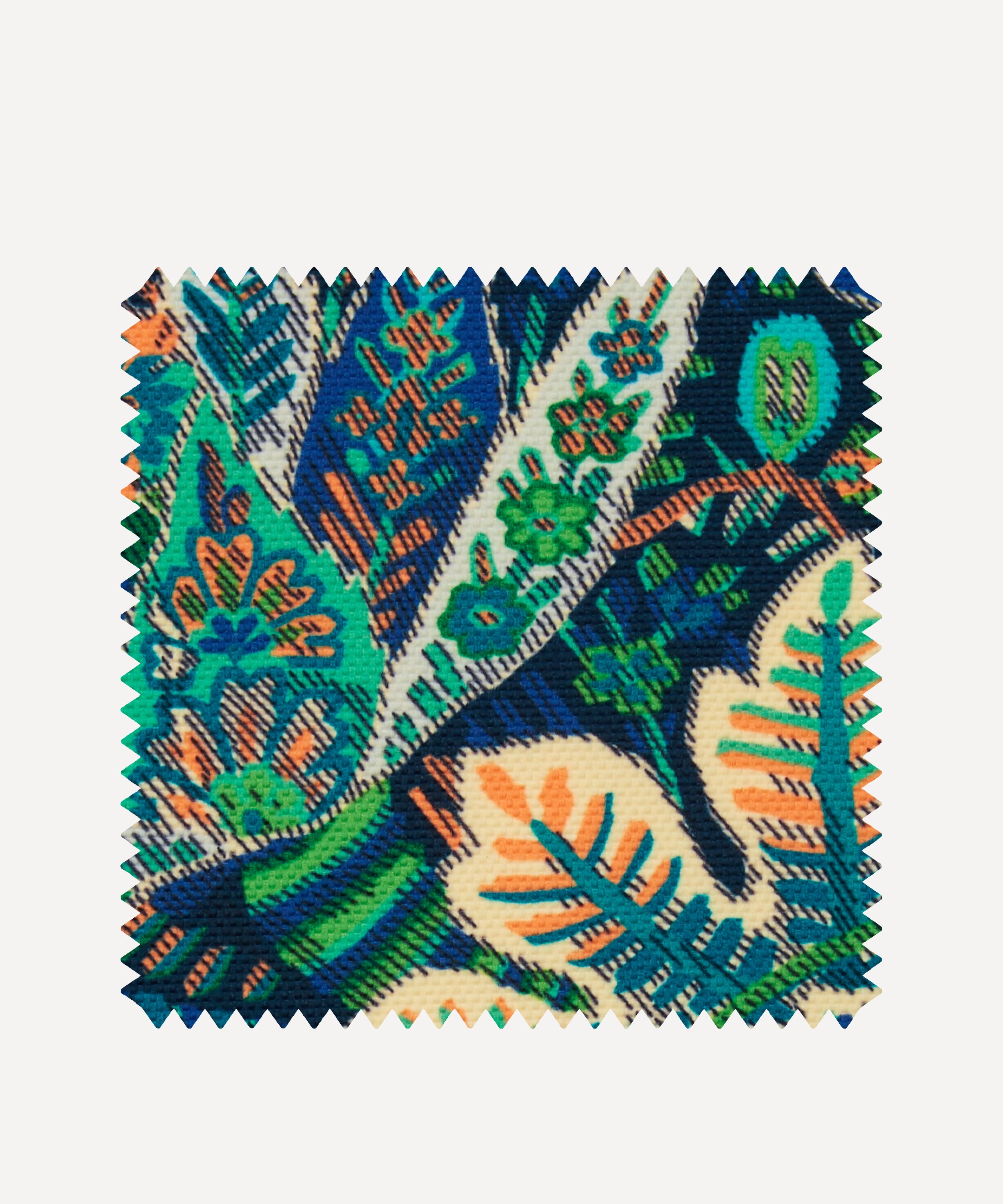 Liberty Interiors - Outdoor Fabric Swatch – Persian Voyage Majorelle in Palm Green image number 0