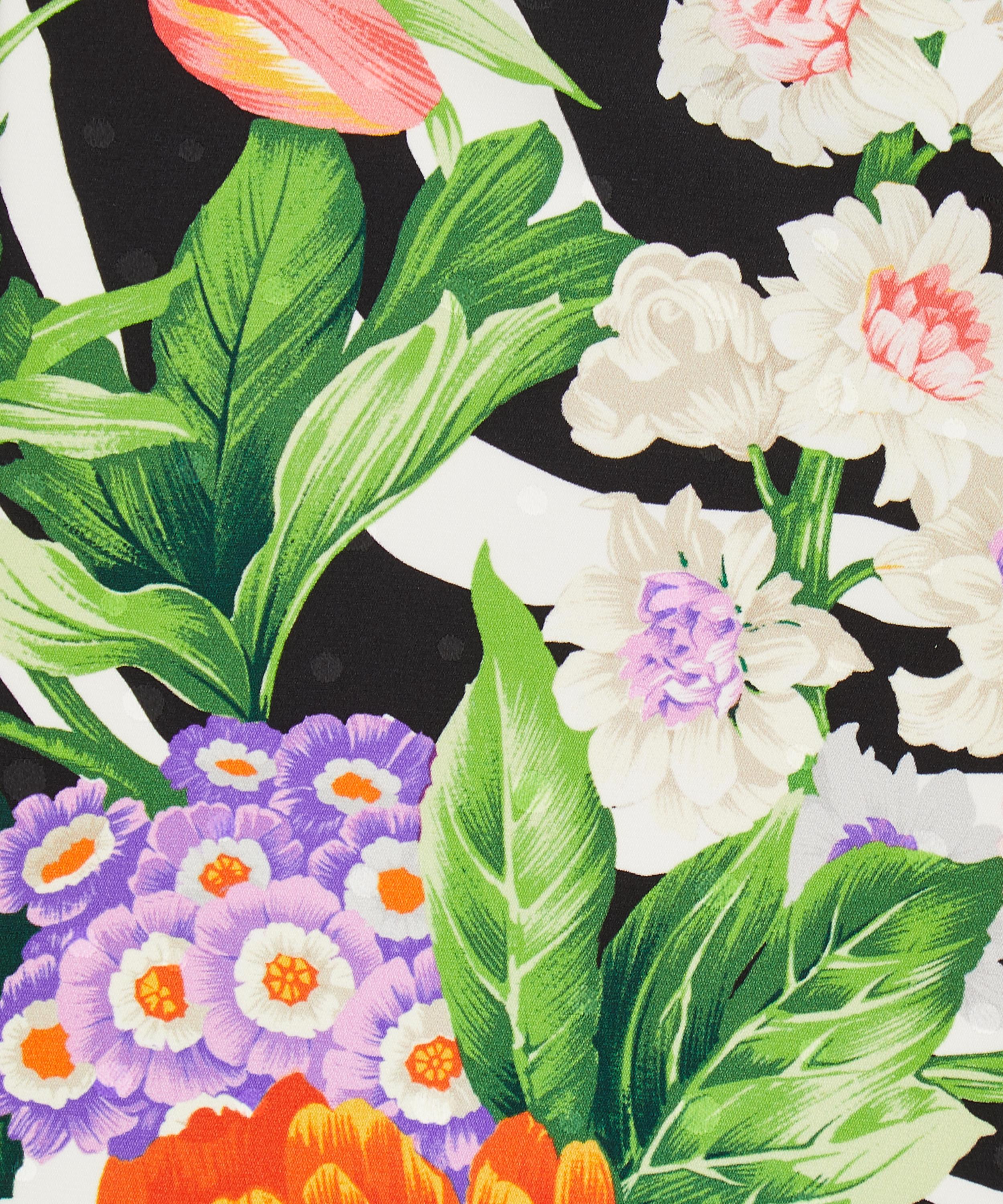 Ungaro - Flowers with Stripes Silk Jacquard