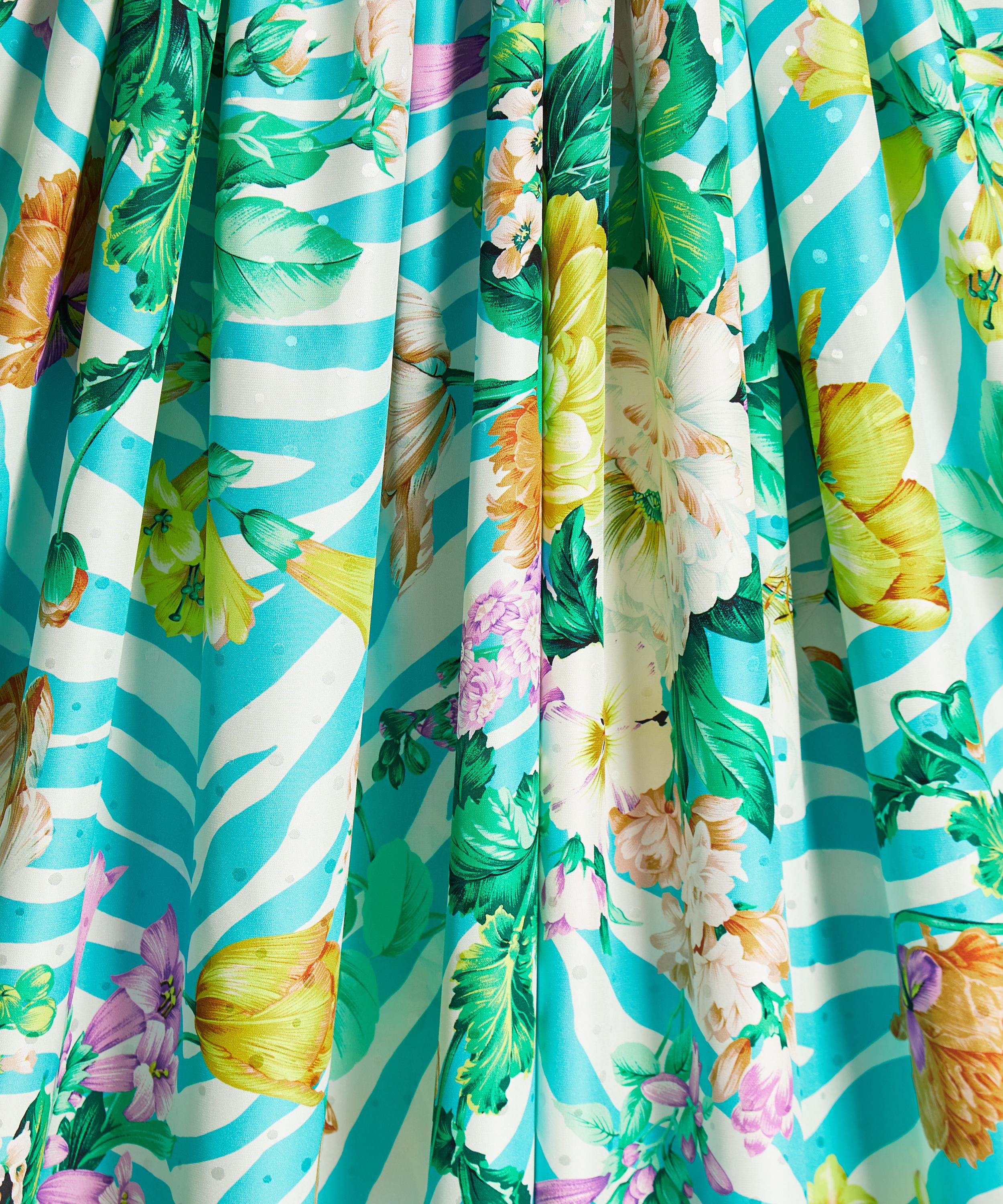 Ungaro - Flowers with Stripes Silk Jacquard image number 2