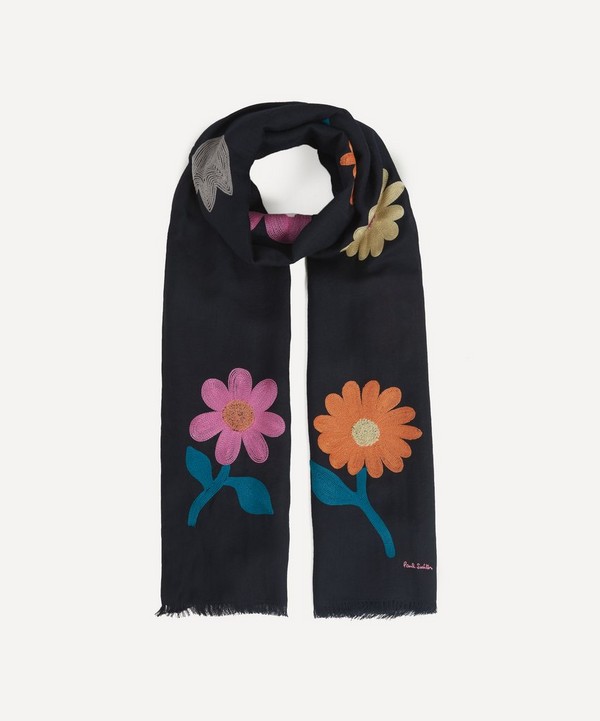 Paul Smith - Floral Embroidered Scarf image number null