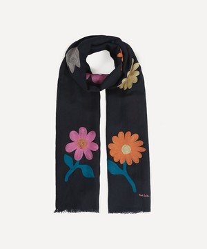 Paul Smith - Floral Embroidered Scarf image number 0