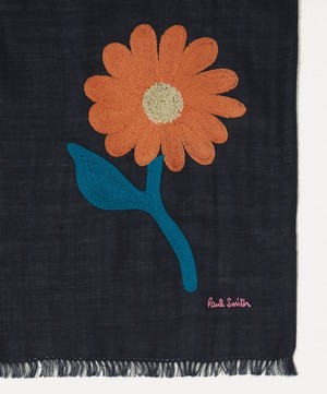 Paul Smith - Floral Embroidered Scarf image number 2