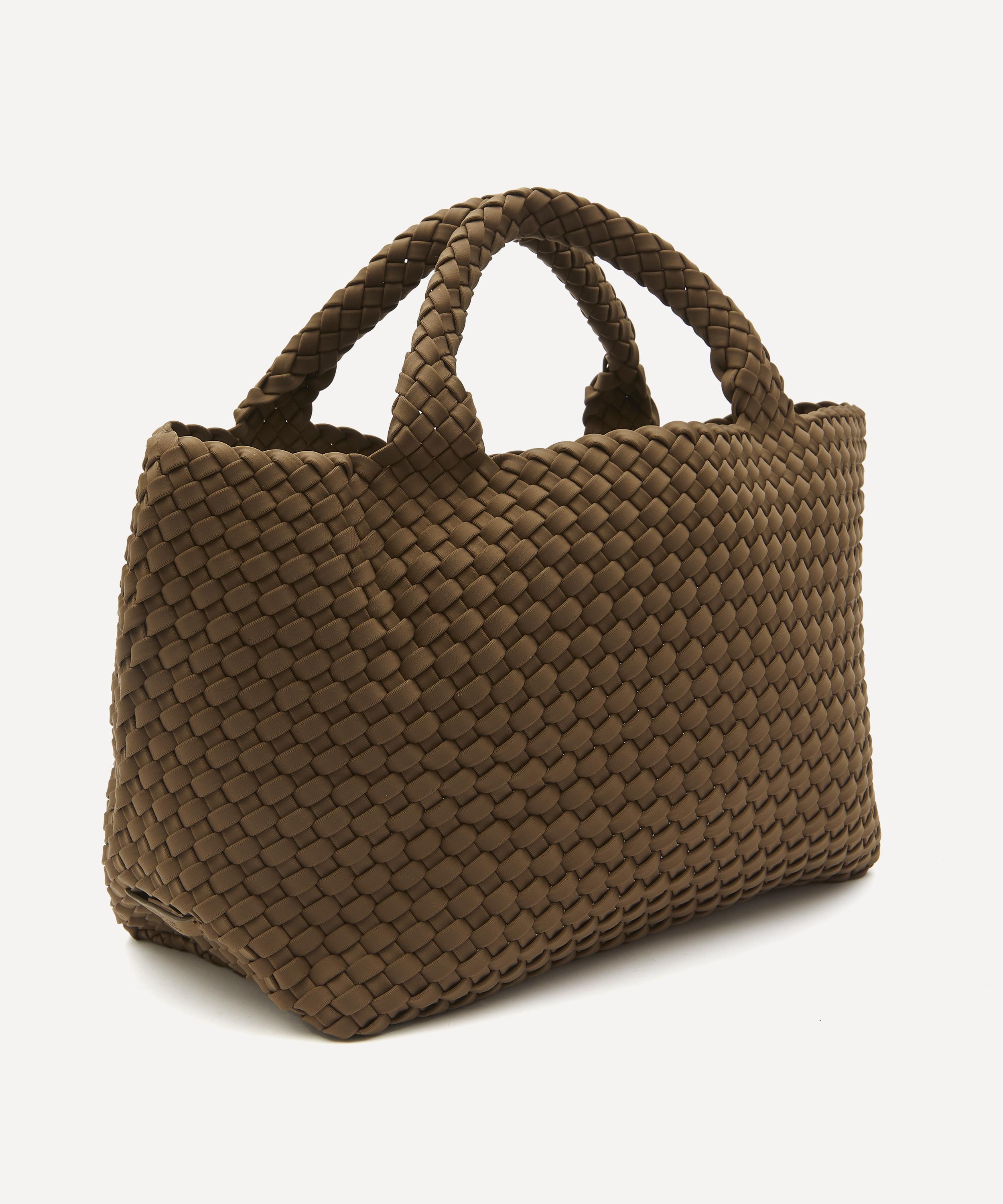 St. Barths Medium Mink Brown Woven Handbag