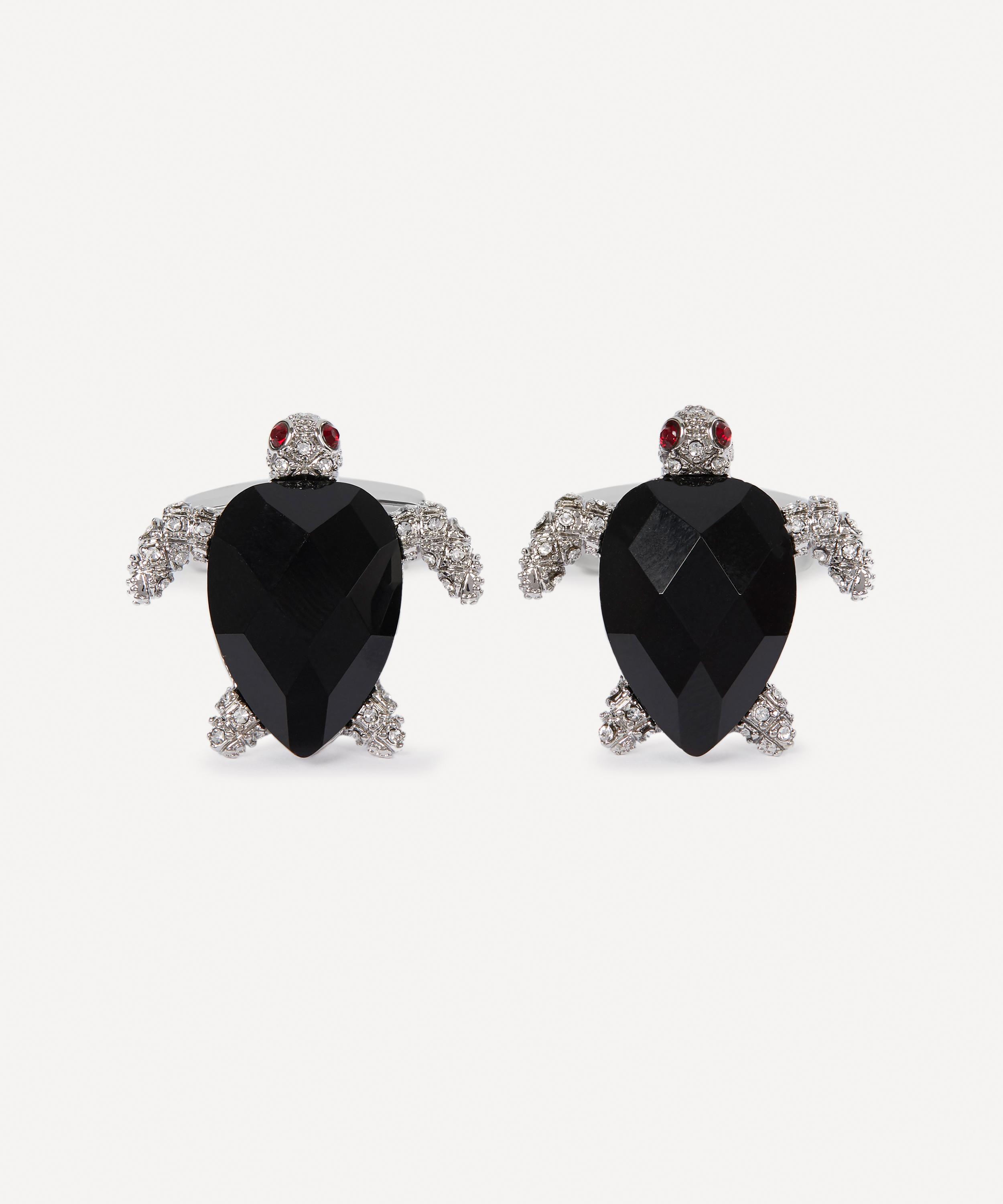 Simon Carter - Rhodium Plated Darwin Turtle Cufflinks image number 0