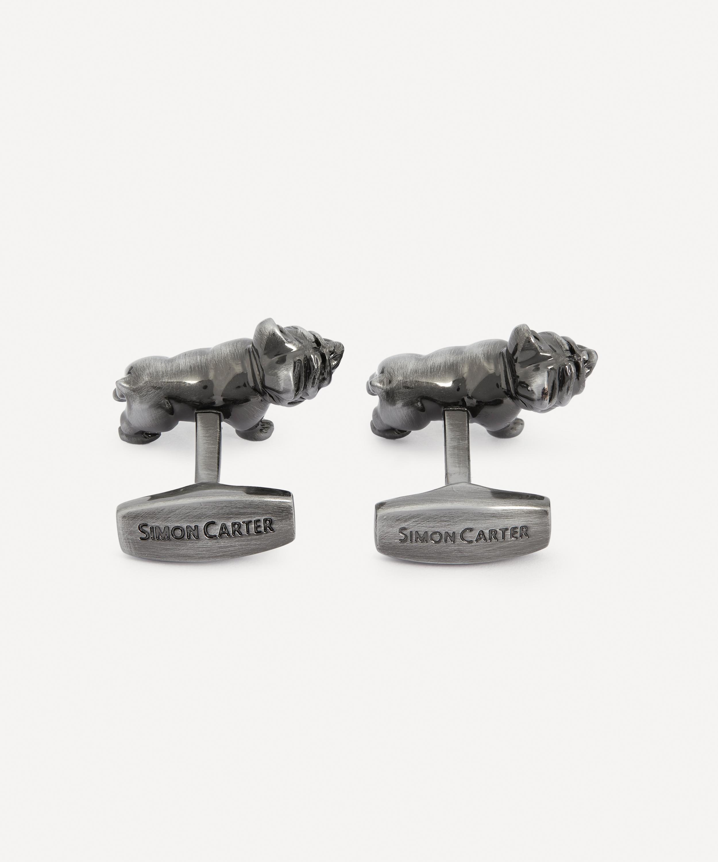 Simon Carter - Gunmetal Bulldog Cufflinks image number 2