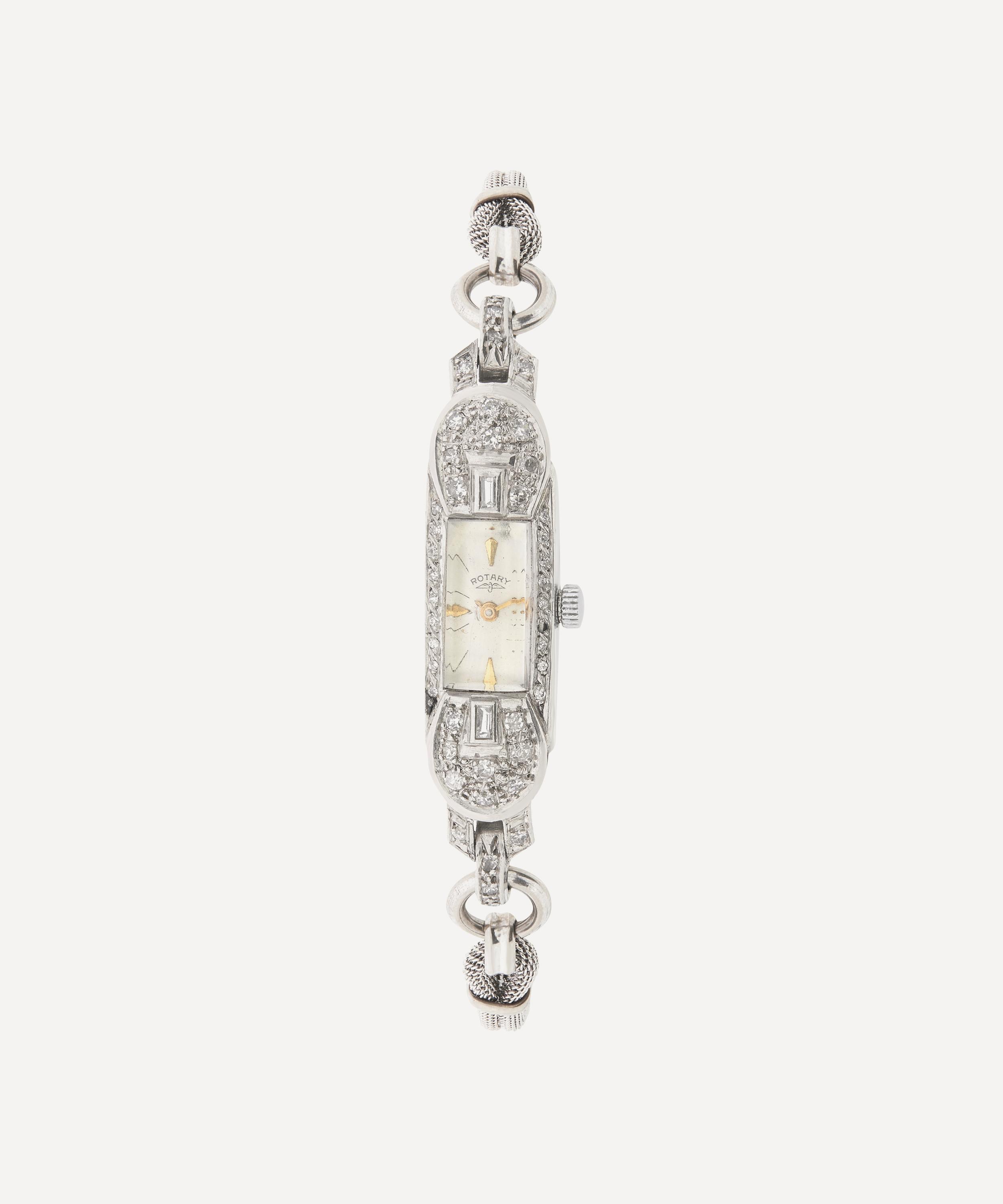 Designer Vintage - 1950s Rotary 9ct White Gold and Diamond Watch image number 0