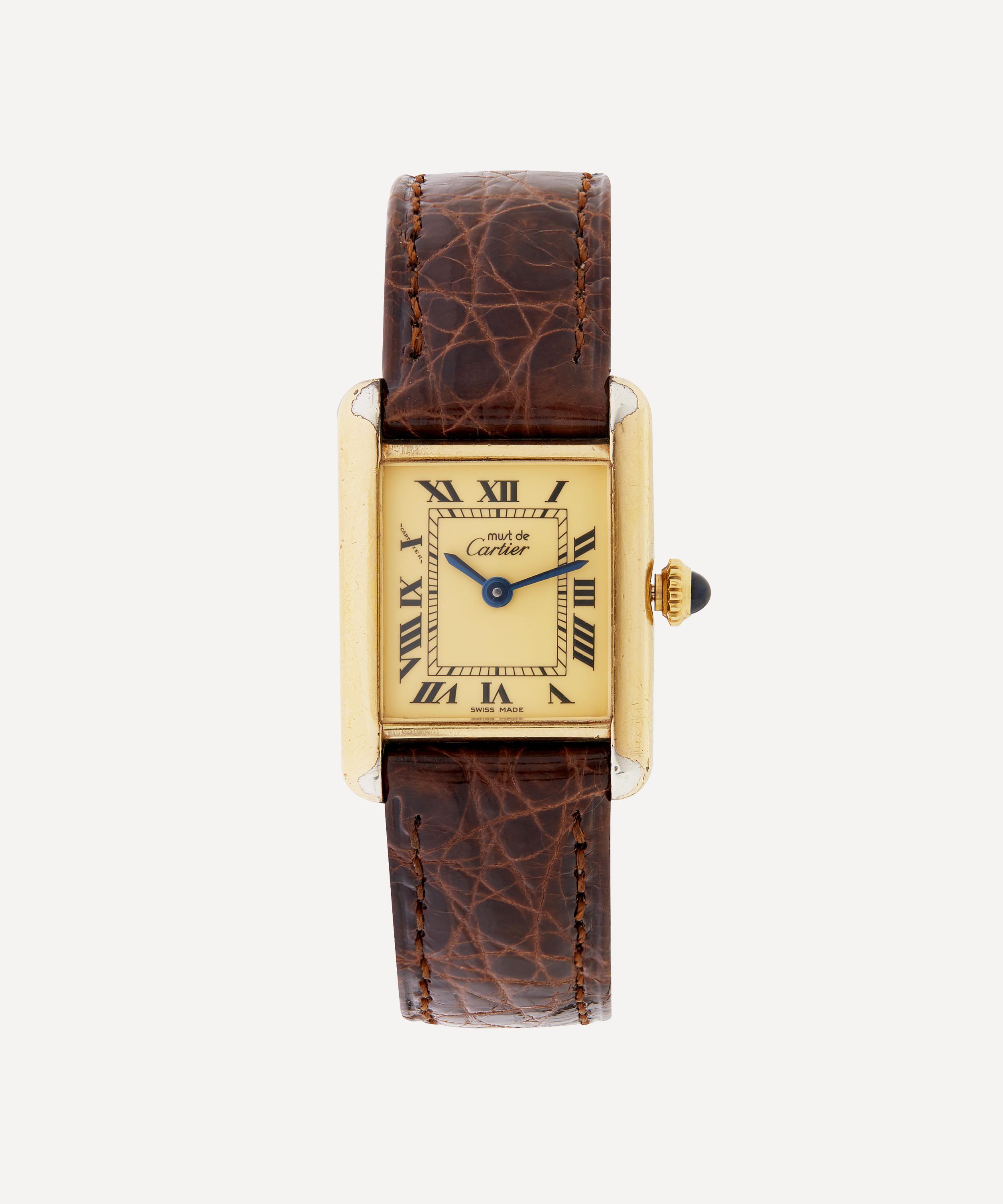 Designer Vintage - 1970s Must de Cartier Tank Vermeil Watch image number 0