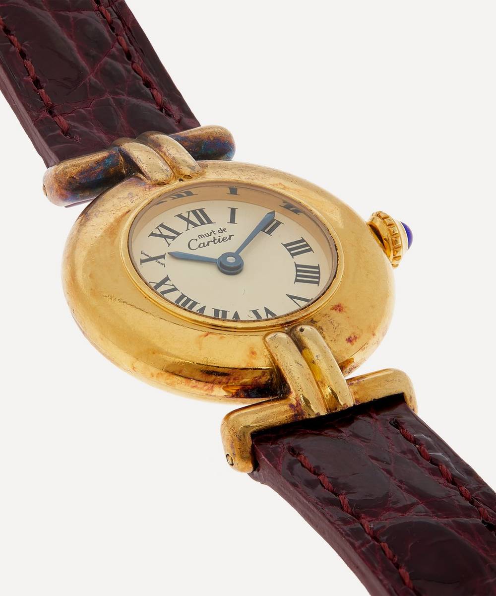 Designer Vintage 1980s Must de Cartier Vermeil Colisee Watch | Liberty