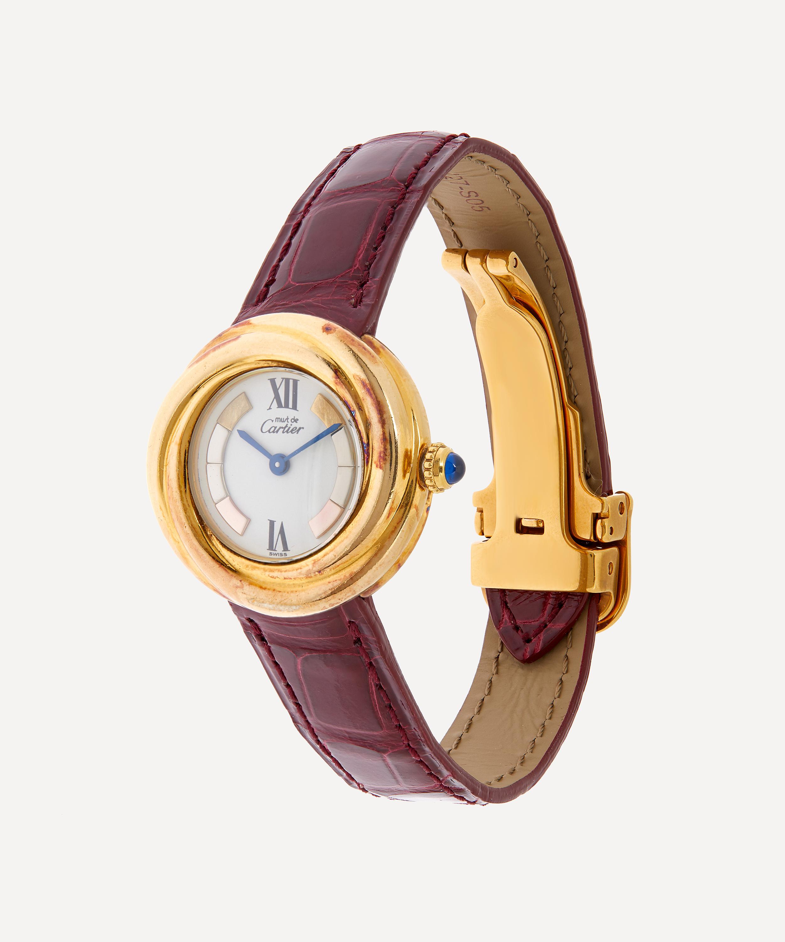 Designer Vintage - Turn of the Century Must de Cartier Vermeil Trinity Watch image number 1