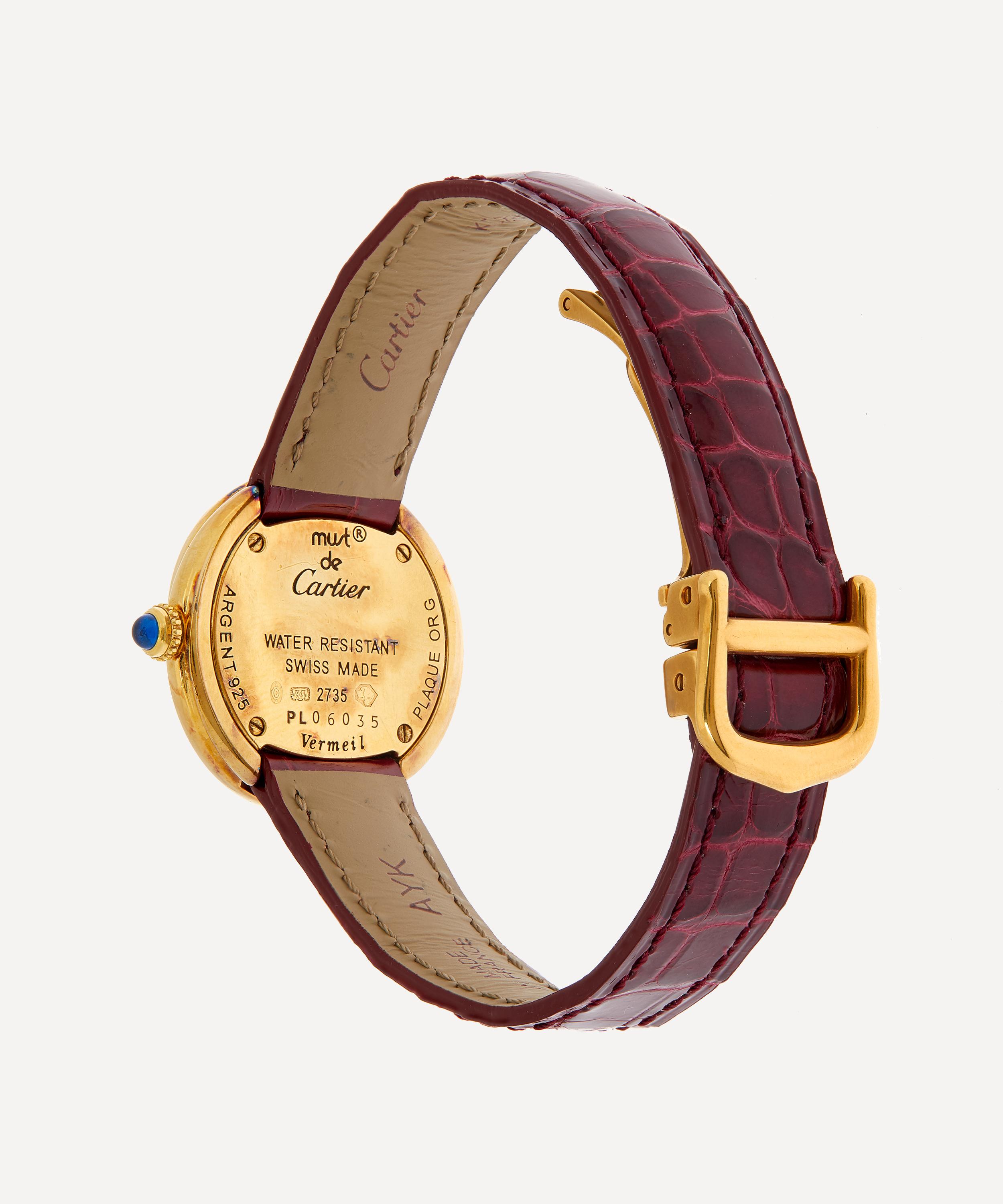 Designer Vintage - Turn of the Century Must de Cartier Vermeil Trinity Watch image number 2