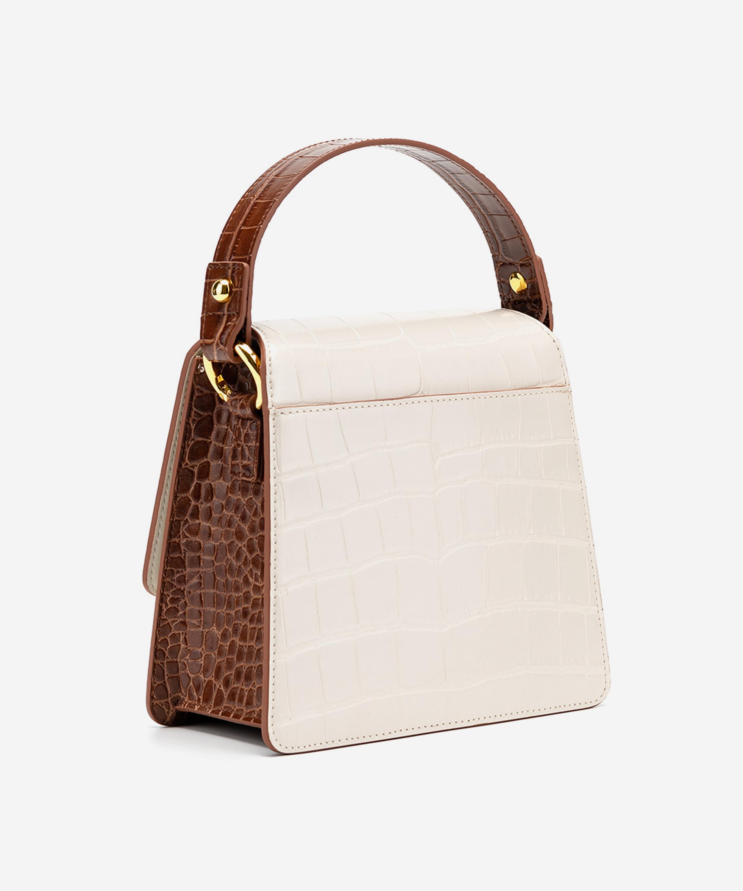 The Fae Top Handle Bag - Ivory Croc - Fashion Women Vegan Bag Online Shopping - JW Pei