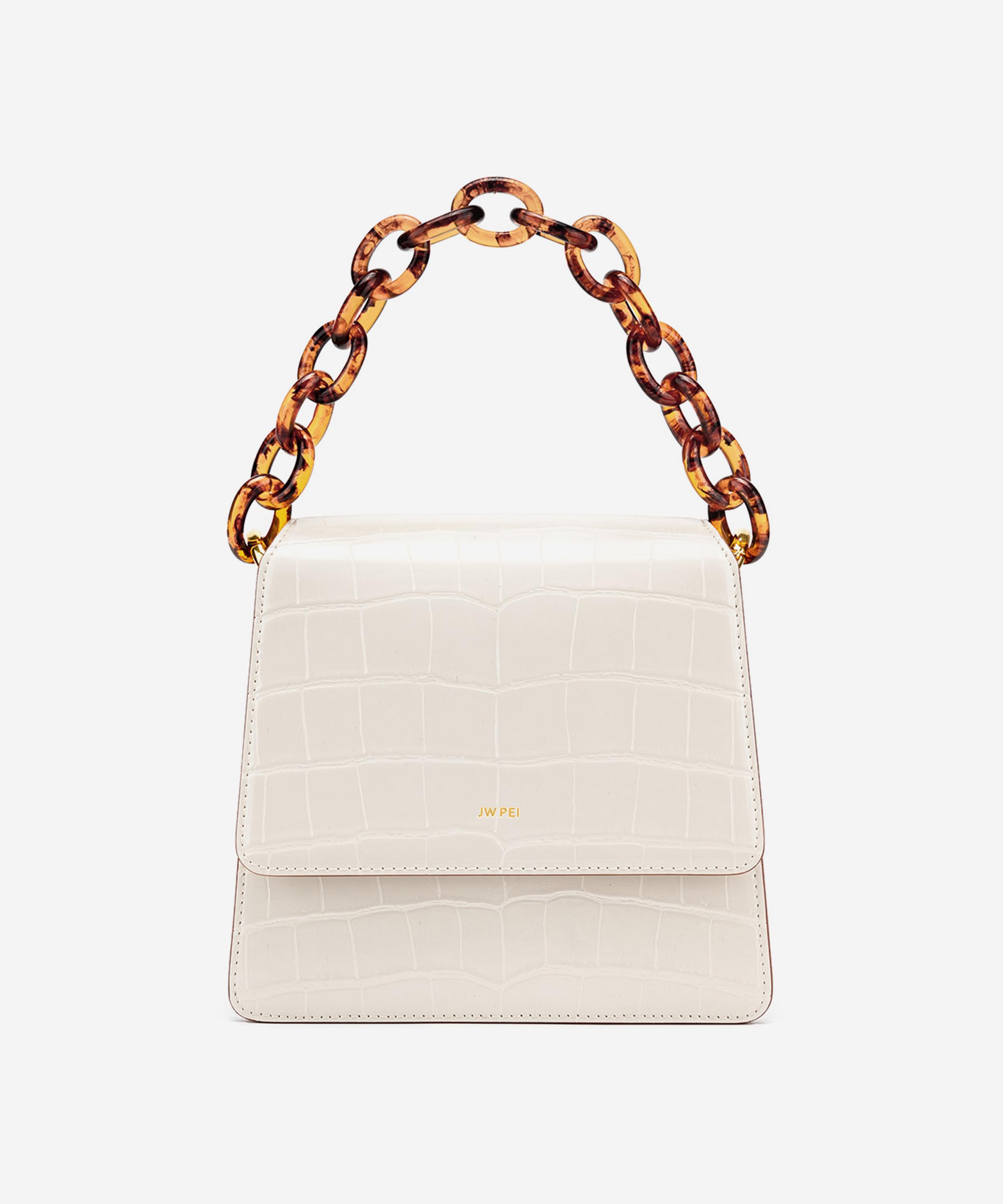 The Fae Top Handle Bag - Ivory Croc - Fashion Women Vegan Bag Online Shopping - JW Pei