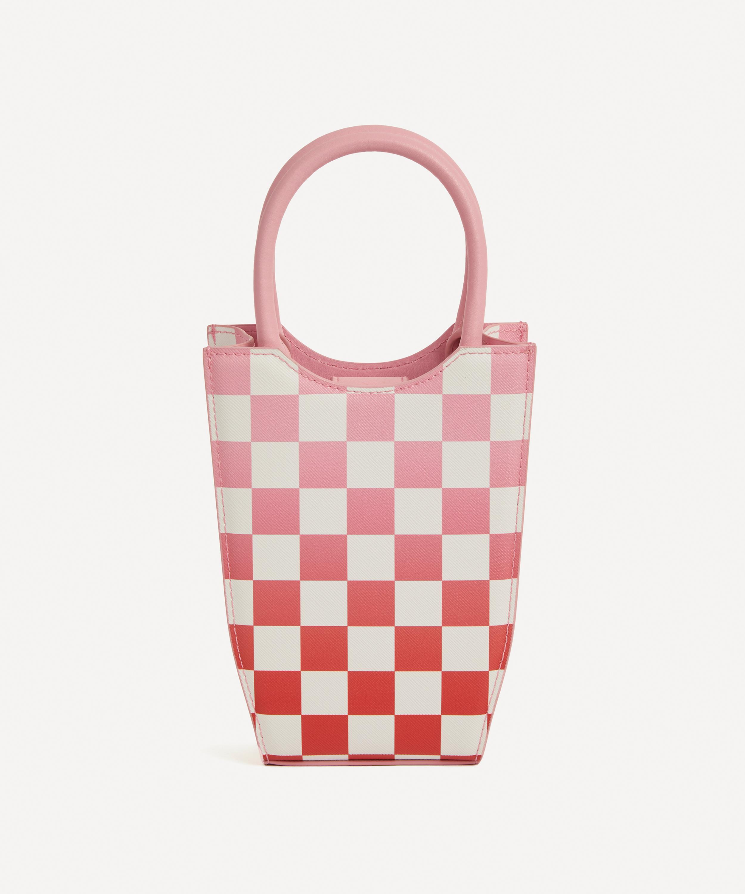 FEI Gradient Checkerboard Mini Tote Bag - Purple - Fashion Women Vegan Bag Online Shopping - JW Pei