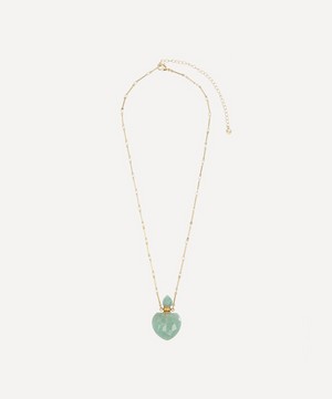 Danielle Gerber - Gold-Plated Potion Bottle Amazonite Baby Heart Pendant Necklace image number 2