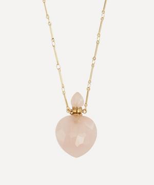 Danielle Gerber - Gold-Plated Potion Bottle Rose Quartz Baby Heart Pendant Necklace image number 0
