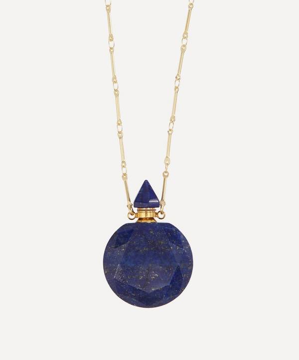 Danielle Gerber - Gold-Plated Potion Bottle Lapis Lazuli Faceted Pendant Necklace image number 0