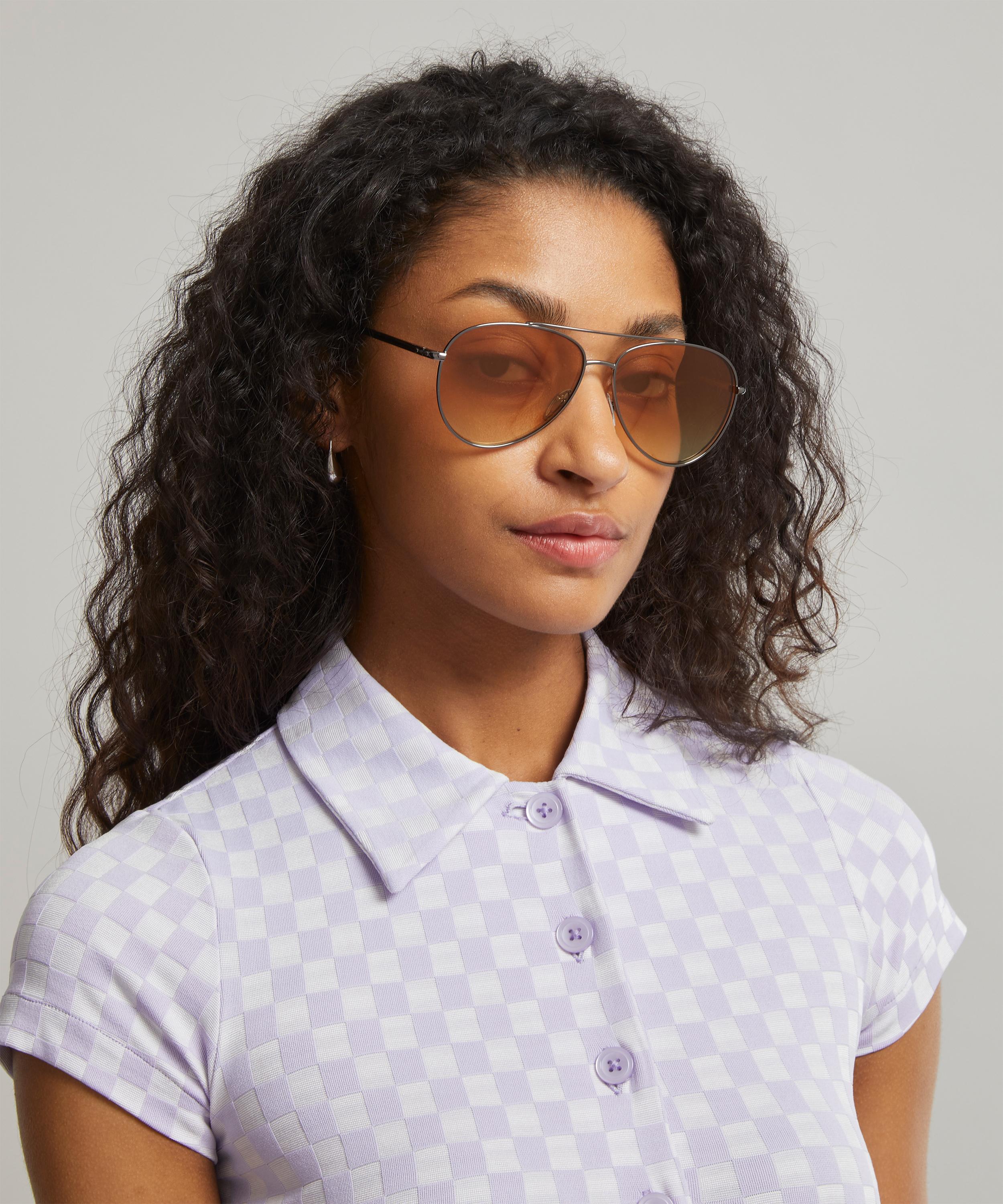 Isabel Marant - Silver Metal Aviator Sunglasses image number 1