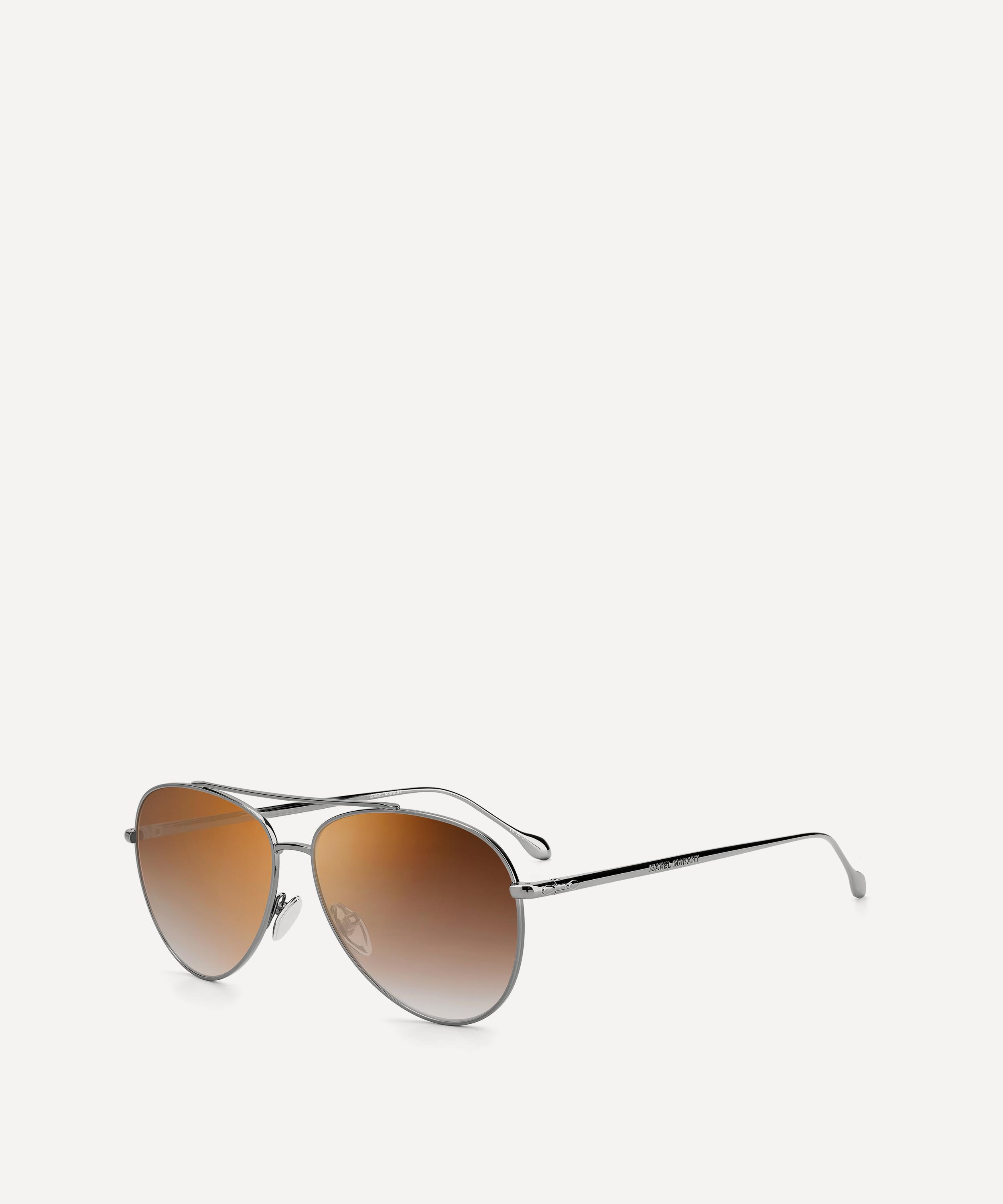 Isabel Marant - Silver Metal Aviator Sunglasses image number 2