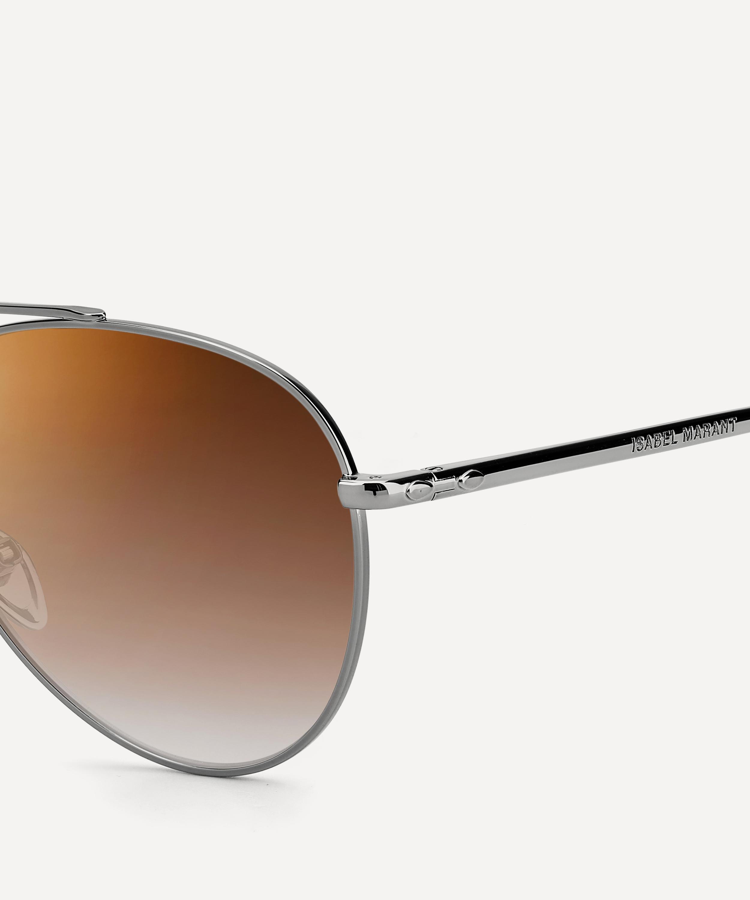 Isabel Marant Silver Metal Aviator Sunglasses | Liberty