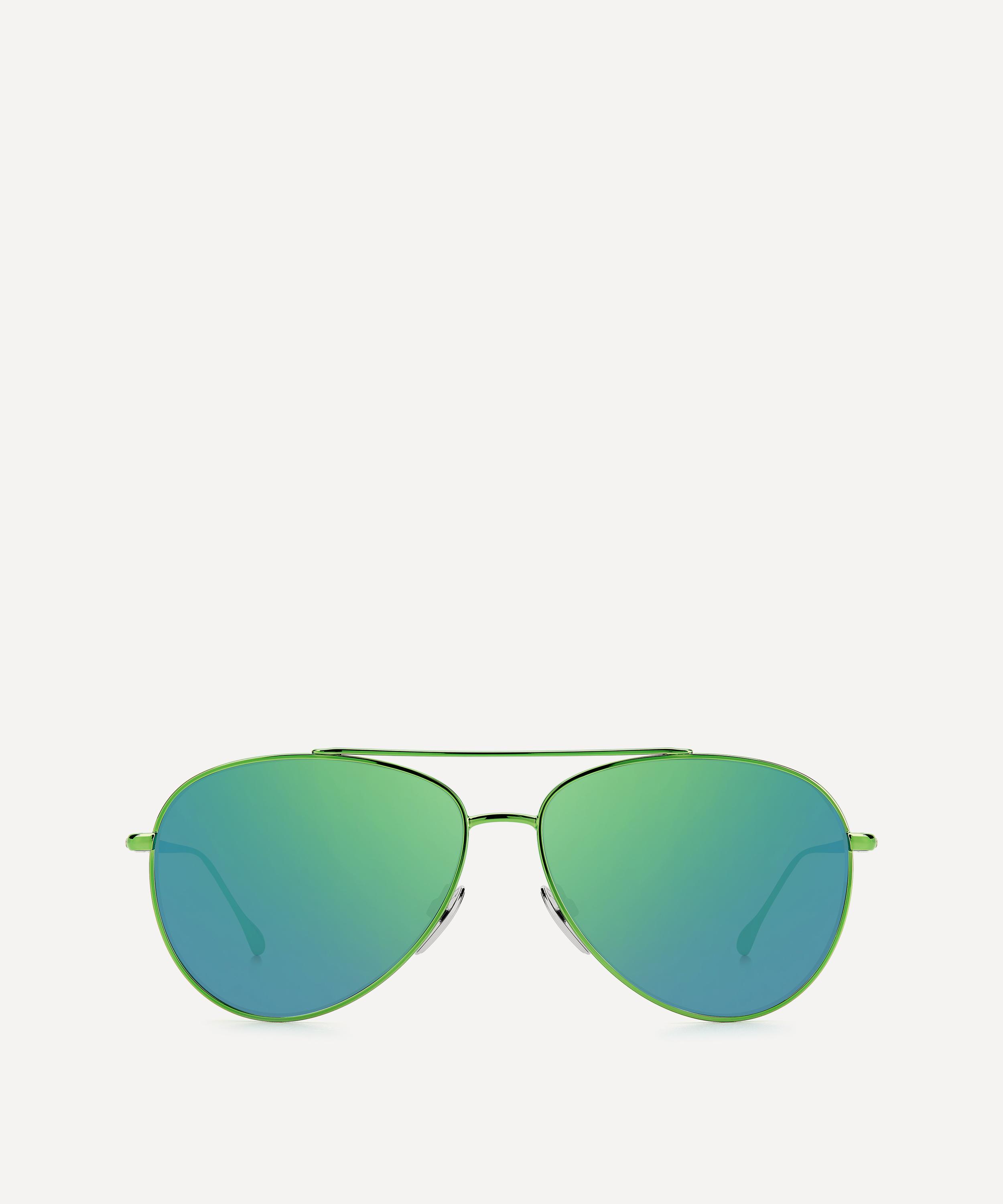 Isabel Marant - Green Metal Aviator Sunglasses image number 0